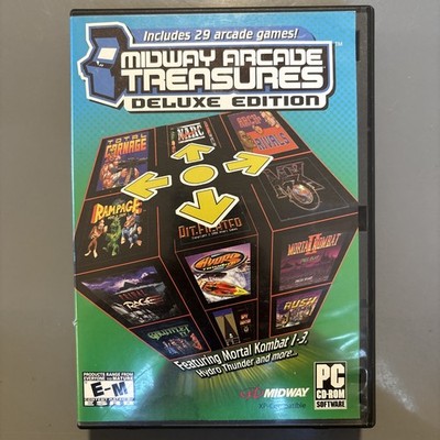 Midway Arcade Treasures Deluxe Edition PC-CD-ROM Game 2005 4-Disc Set + Manual