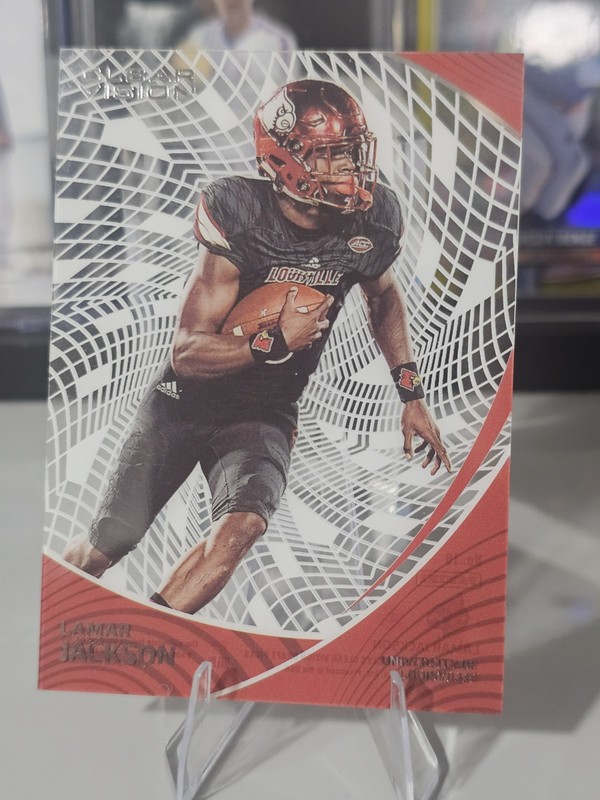 Panini 2023 Chronicles Draft Picks Clear Vision Insert Lamar Jackson #19