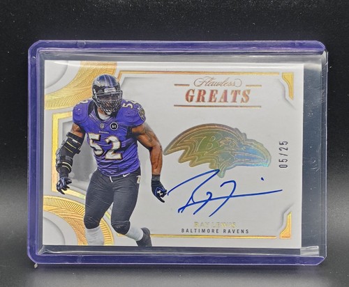 2025 Panini Flawless Ray Lewis Auto /25 Greats On-Card Autograph Ravens HOF