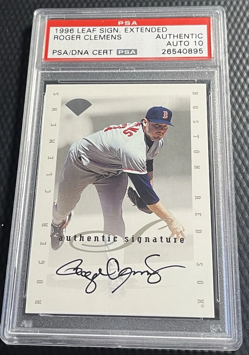 Leaf Roger Clemens Baseball Autographed Sports Trading Cards