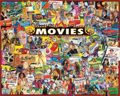 White Mountain Puzzles The Movies - 1000 Piece Jigsaw 24'' x 30'', Multicolor 
