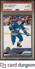 Zach Benson 2023 Upper Deck #474 Young Guns - 90938411 PSA 10