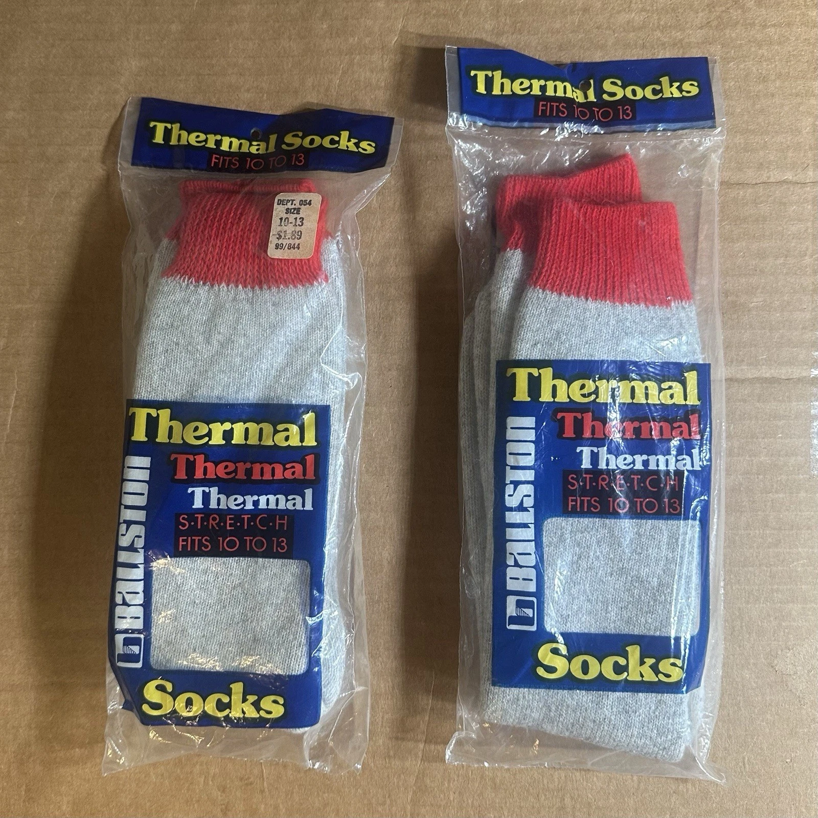 BALLSTON Thermalcraft Thermal Socks 2 Pair NOS Wool Nylon Terry Knit Size 10-13
Opens in a new windo
