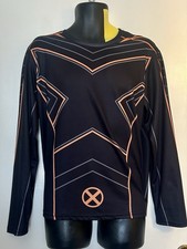 Marvel X-Men Movie Wolverine Orange  Black Cosplay Longsleeve T-Shirt Men  s L