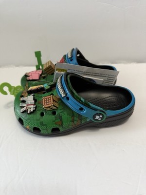New with tags Minecraft classic CROCS Men’s with charms size 13 - Blue and Green Minecraft Classic Clog - Crocs main image 4