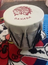 Vintage Canada Toy Souvenir Tourism Native American Indian Drum