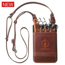 Mizutani Scissors Holder 4-Slot Genuine Leather Shears Case Barber Hairdresser