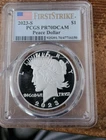 2023 s silver proof Peace Dollar PCGS PR 70 DCAM first strike crack in plastic