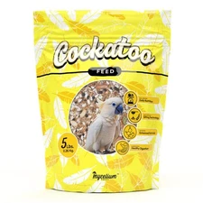 Organic Cockatoo Bird Seed (5 LB Bag) | High-Protein Bird Food with Seeds, Pe...