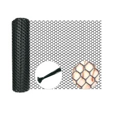 KYHSOM Plastic Chicken Wire Fence Mesh,Plastic Wire Mesh 7.87IN x 5.91FT Black 0.17 per foot