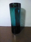 Vintage MCM Blenko? Glass Teal Cylinder Vase 10” Stunning