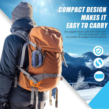 2 Pcs Ski Snow Goggle Case Large Cases Hard Shell Swim Sunglasses Boxes Carrying