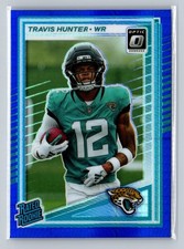 Travis Hunter [Blue Hyper] #201 [Rookie] 2025 Panini Donruss Optic