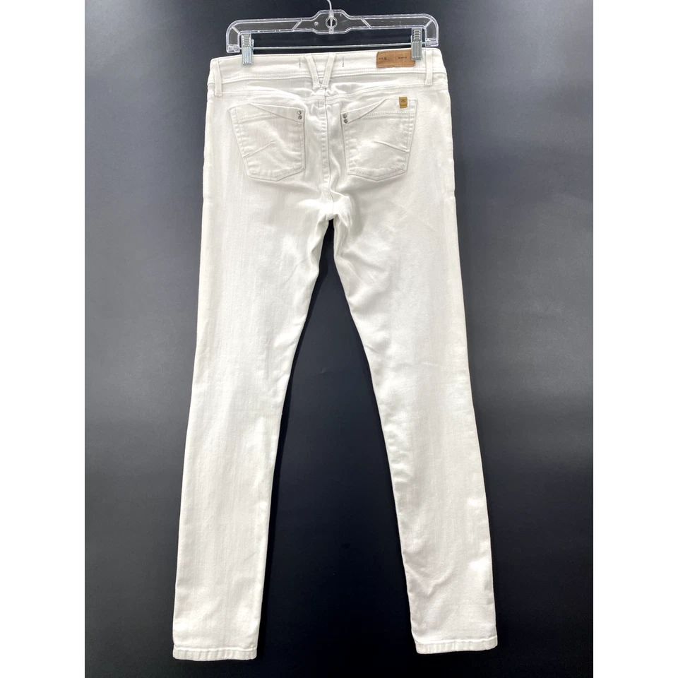 Jean Devine Rights of Denim para mujer talla 29 blanco ajustado desgastado Foto 2 de 4