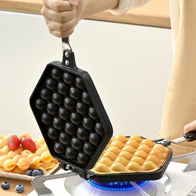 Bubble Waffeleisen Pfanne Backplatte Selbstgemacht DIY Antihaft Ei Blase Puff Eisen