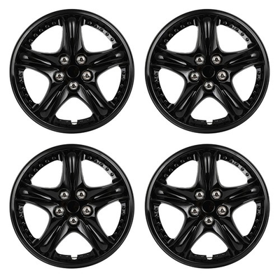 #ad 4x Black 13quot; Wheel Hub Caps WJ 5006 BL 13 For R13 Tires Wheel Rim Covers Snap On $29.86
