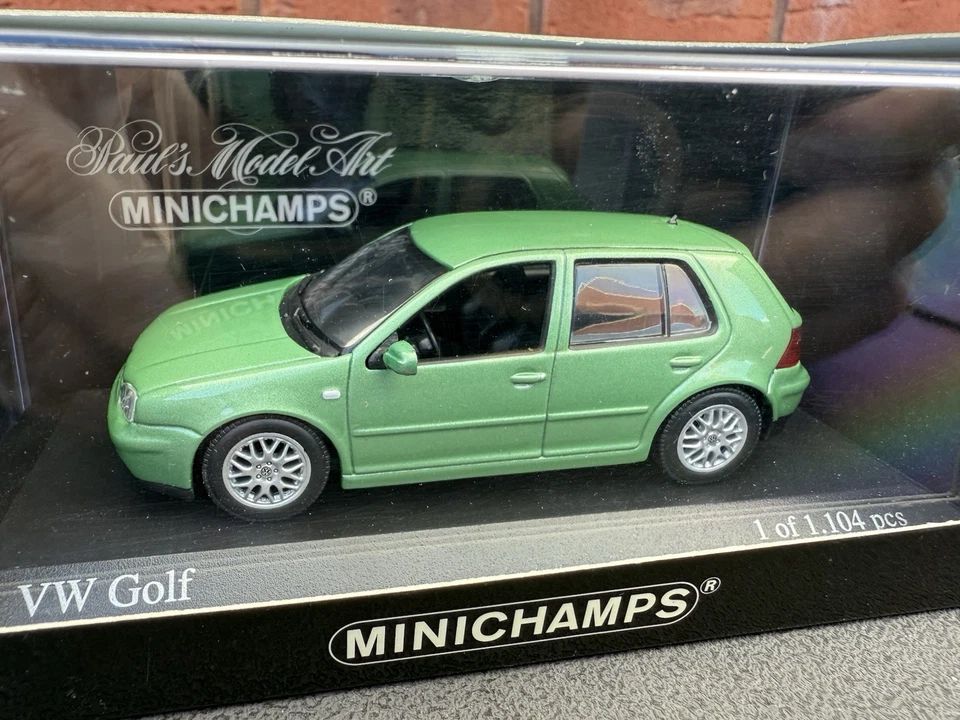Minichamps 430 056060 VW Golf IV 1997 verde - 1:43 sin usar, en caja muy raro Foto 2 de 4