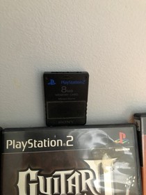 SONY Playstation2 PS2 Console - Guitar Hero Bundle - Guitar, Games, Memory Card