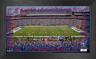 Buffalo Bills Highland Mint NFL Stadion GRIDIRON Bild 22/23 mit Unterschriften