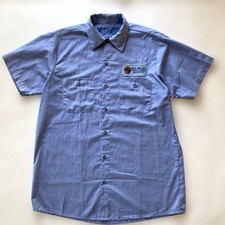 CINTAS Short Sleeve Work Shirt Vintage USA Made Corporate Logo Used