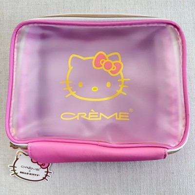 The Creme Shop x Hello Kitty Beauty Travel Case Pink Clear Makeup Bag HKTC9196