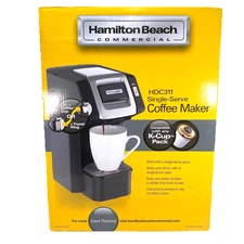 Hamilton Beach HDC311 Commercial Single Serve Coffee Maker K Cup Compatible New
