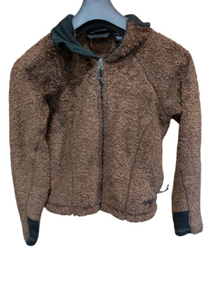 Mountain Hardwear Womens Brown Fleece Monkey Jacket XS Full Zip Pockets Teddy