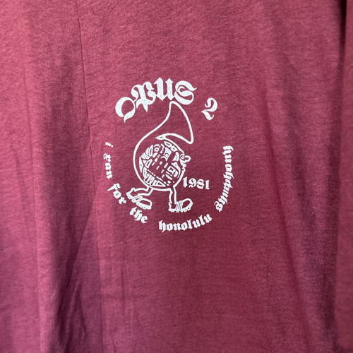 Vtg 1981 Opus 2 Hi Cru By Stedman Men’s XL Shirt Maroon I Ran For The Honolulu S - Picture 5 of 13