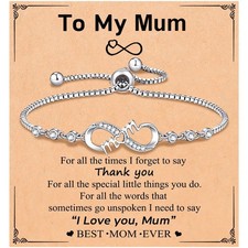 Happy Mothers Day Gift for Mum Mummy Infinity Love Bracelets Birthday Presents