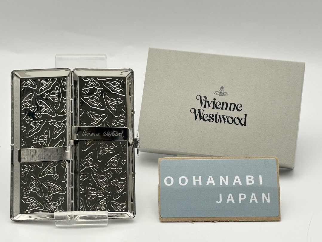 Vivienne Westwood Metal Cigarette Case Metal Slim ORB Silver New F
