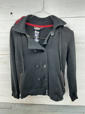 Harley Davidson Black Motorcycle Jacket Women s small Harley  LOGO On Back #206 