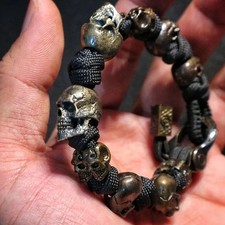 Men's Jewelry Skull Bracelet Premium Paracord Bracelet METAL Skull Handmade