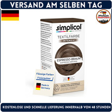 simplicol Textilfarbe intensiv Espresso Braun 1er Pack Textilfarbe