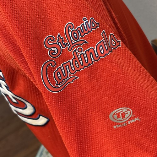 St. Louis Cardinals Jersey Mens M Red MLB Baseball True Fan Embroidered ...
