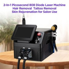 New 2 In1 808nm Diode Laser Nd 755nm Yag Pico Laser Tattoo Hair Removal Machine