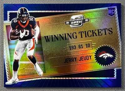 Jerry Jeudy 2020 Panini Contenders Optic Winning Tickets Rookie RC #WT25 /99