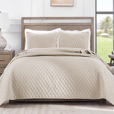 Reversible Full Queen Quilt Bedding Set with Pillow Shams, Lightweight Quilts Qu