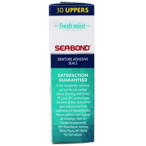 2 Pack Sea Bond Denture Adhesive Wafers Uppers Fresh Mint 30 Each