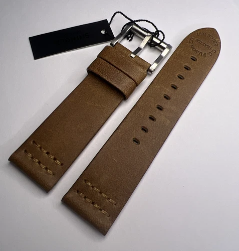 Filson Tan Horween Leather 22mm x 22mm Watch Band Strap w/ Steel Tang