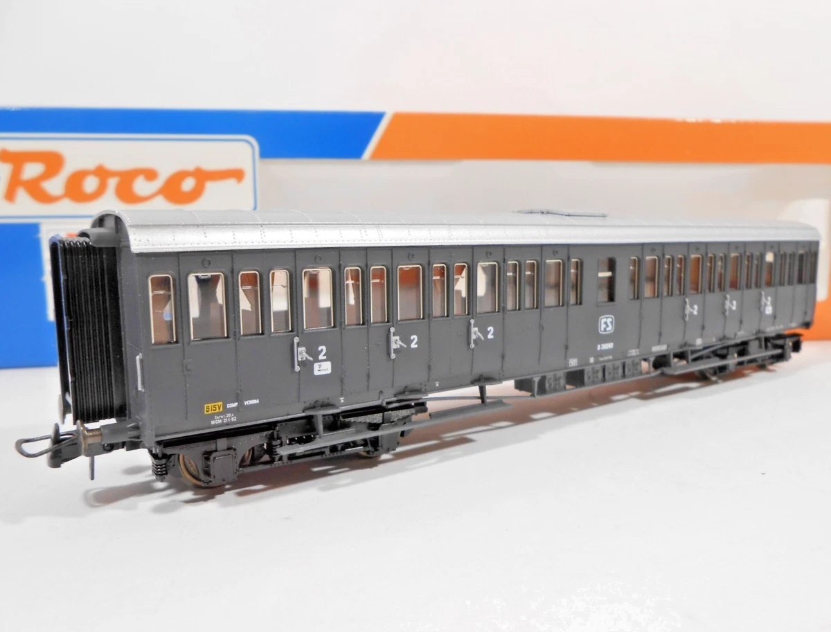 ROCO 44775 HO -  Voiture  Carrozza CENTOPORTE Di 2° Classe Tipo 66000 Colore Grigio Ardesia Roco En Id19965