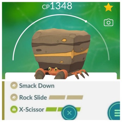 Crustle Great League   PvP, 2 Charge , Under 1500 PKMN Go