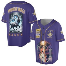 Freemason Prince Hall Masonic Medieval Astral Baseball Jersey S-5XL