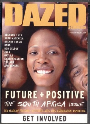 2004 Promo Postkarte für die Ausgabe des DAZED Magazins mit Südafrika & AIDS