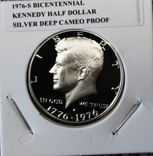 SILVER 1976-S SILVER GEM DEEP CAMEO PROOF BICENTENNIAL KENNEDY HALF DOLLAR