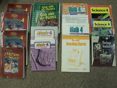 BJU Bob Jones 4th Grade 4 HUGE Curriculum LOT Reading Math English ...