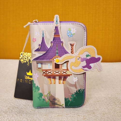 Loungefly Disney Tangled Rapunzel Swinging From Tower Zip Around Wallet NEW - Picture 2 of 14