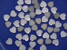 Vintage White Opaque Heart Shank Buttone 14mm Lot of 4 AA1