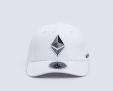 White Ethereum Hat Crypto Hats White ETH Hats Ethereum Cap ETH Caps