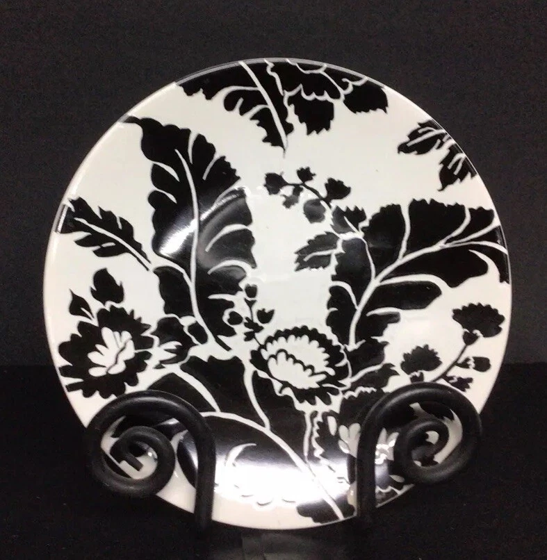 Roscher "Ambiance" platos blanco y negro 3 platos de cena y 2 platos de ensalada/postre Foto 3 de 4