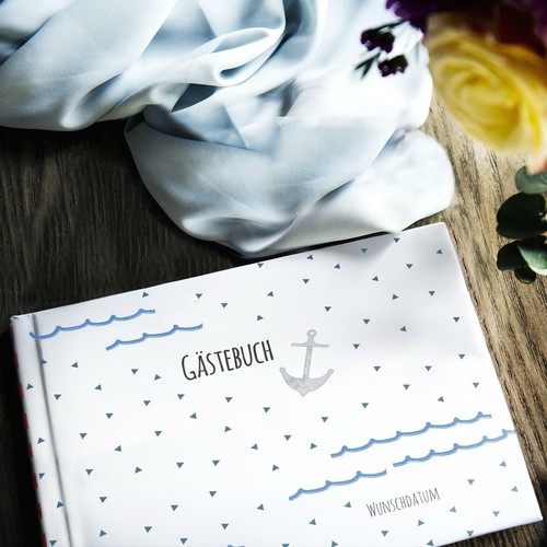 Gästebuch Hochzeit mit Namen und Datum Geburtstag personalisiert Hochzeitsbuch - Bild 7 von 8